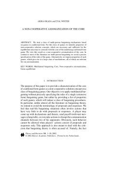 A Non-Cooperative Axiomatization of the Core