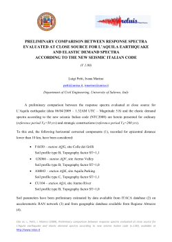 preliminary comparison between response spectra