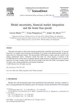 Model uncertainty, financial market integration and the home bias