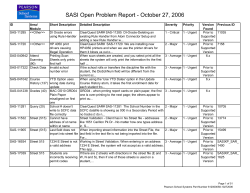 SASI Open Problem Report