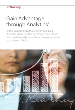 Gain Advantage through Analytics