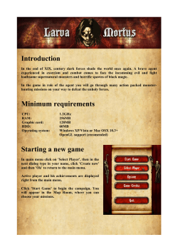 Introduction Minimum requirements Starting a new game
