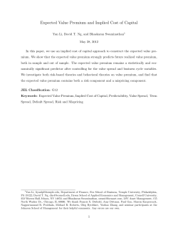 Expected Value Premium and Implied Cost of Capital