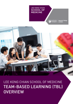 TBL Booklet - Lee Kong Chian School of Medicine