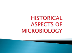 Unit 1: History and Scope of Microbiology