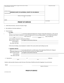 proof of service - Los Angeles Superior Court