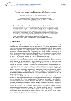 A strong mixed integer formulation for a switch allocation problem 1