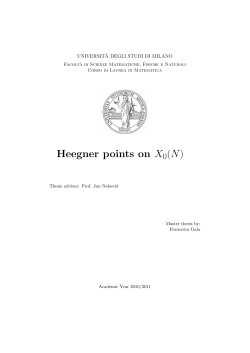 Heegner points on X0 (N)