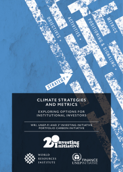 Climate Strategies and Metrics