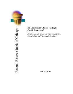 Do Consumers Choose the Right Credit Contracts?