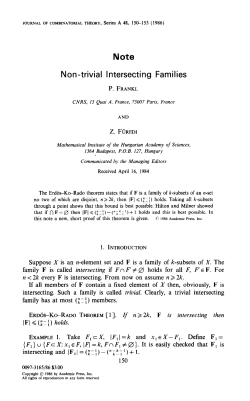 Note Non-trivial Intersecting Families