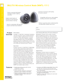 BULIT&reg; Wireless Control Node (NWTL