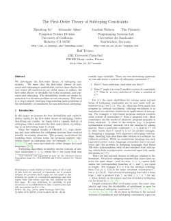 First-Order Theory of Subtyping Constraints