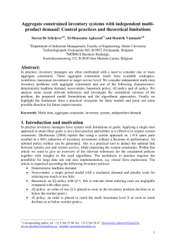Aggregate constrained inventory systems with independent multi