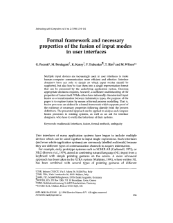Formal framework and necessary properties of the - FORTH-ICS