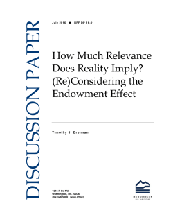 Considering the Endowment Effect