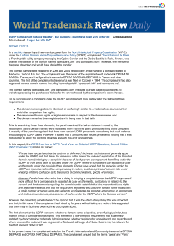 UDRP complainant obtains transfer