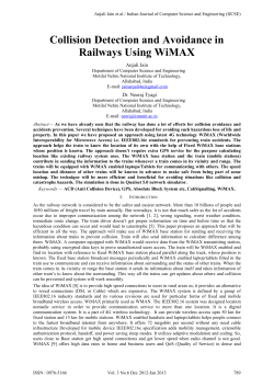 Collision Detection and Avoidance in Railways Using WiMAX