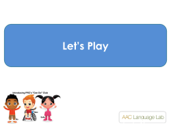 Let`s Play - AAC Language Lab