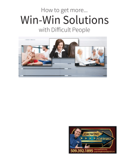 How to Get More Win-Win Solutions Handout