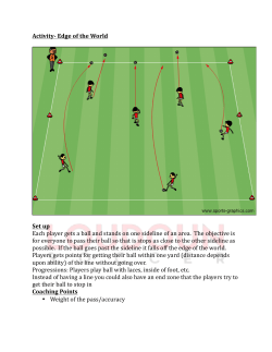 Activity- Edge of the World Set up Each player gets a ball and stands