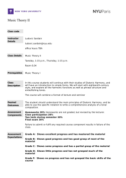 Music Theory II