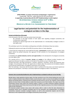 Legal barriers and potentials for the implementation of ecological