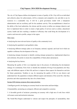 Cluj-Napoca: 2014-2020 Development Strategy
