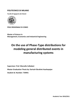 On the use of Phase-Type distributions for modeling