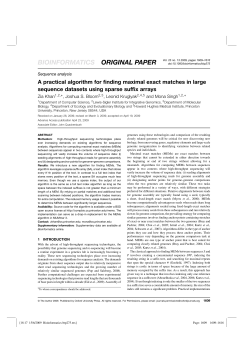 A practical algorithm for finding maximal exact