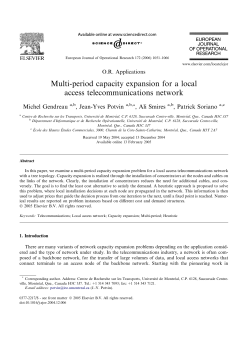Multi-period capacity expansion for a local access