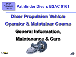 Battery Treatment Diver Propulsion Vehicle CAUTION