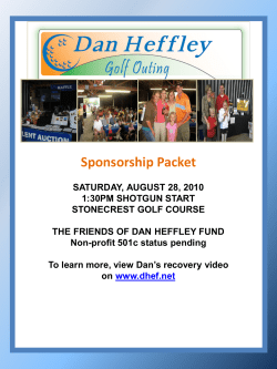 Corporate Sponsorship - Friends of Dan Heffley