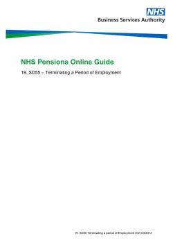 SD55 - Terminating a period of employment