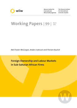 Foreign Ownership and Labour Markets in Sub