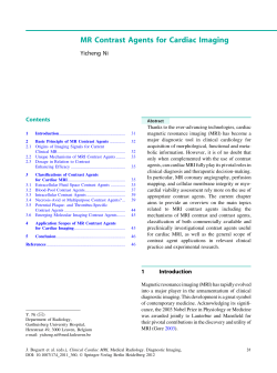 MR Contrast Agents for Cardiac Imaging