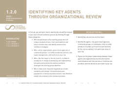 1.2.0 IDENTIFYING KEY AGENTS THROUGH ORGANIZATIONAL