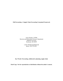 Collaborative Planning, Forecasting, and Replenishment