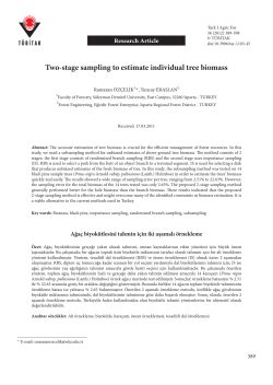 Two-stage sampling to estimate individual tree biomass