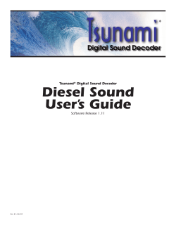Diesel Sound User`s Guide