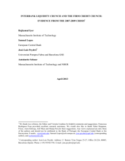 INTERBANK LIQUIDITY CRUNCH AND THE FIRM CREDIT