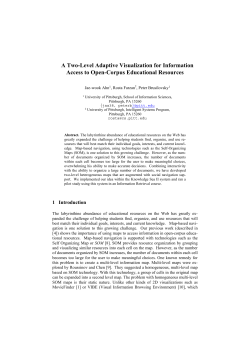 A Two-Level Adaptive Visualization for Information Access to Open