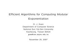 Efficient Algorithms for Computing Modular Exponentiation