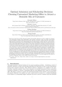 Optimal Admission and Scholarship Decisions: Choosing