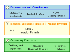 Permutations and Combinations Inclusion-Exclusion