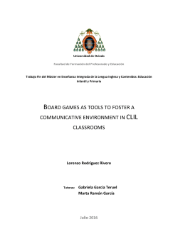 board games as tools to foster a communicative environment in clil