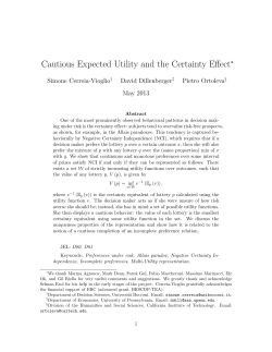 Cautious Expected Utility and the Certainty Effect
