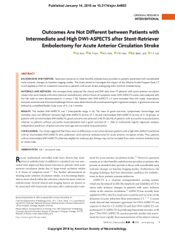 Outcomes Are Not Different between Patients with Intermediate and