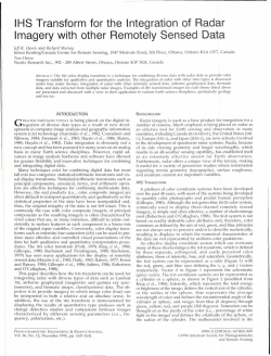 IHS Transform for the Integration of Radar Imagery with other