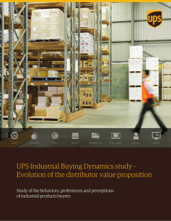 UPS Industrial Buying Dynamics study